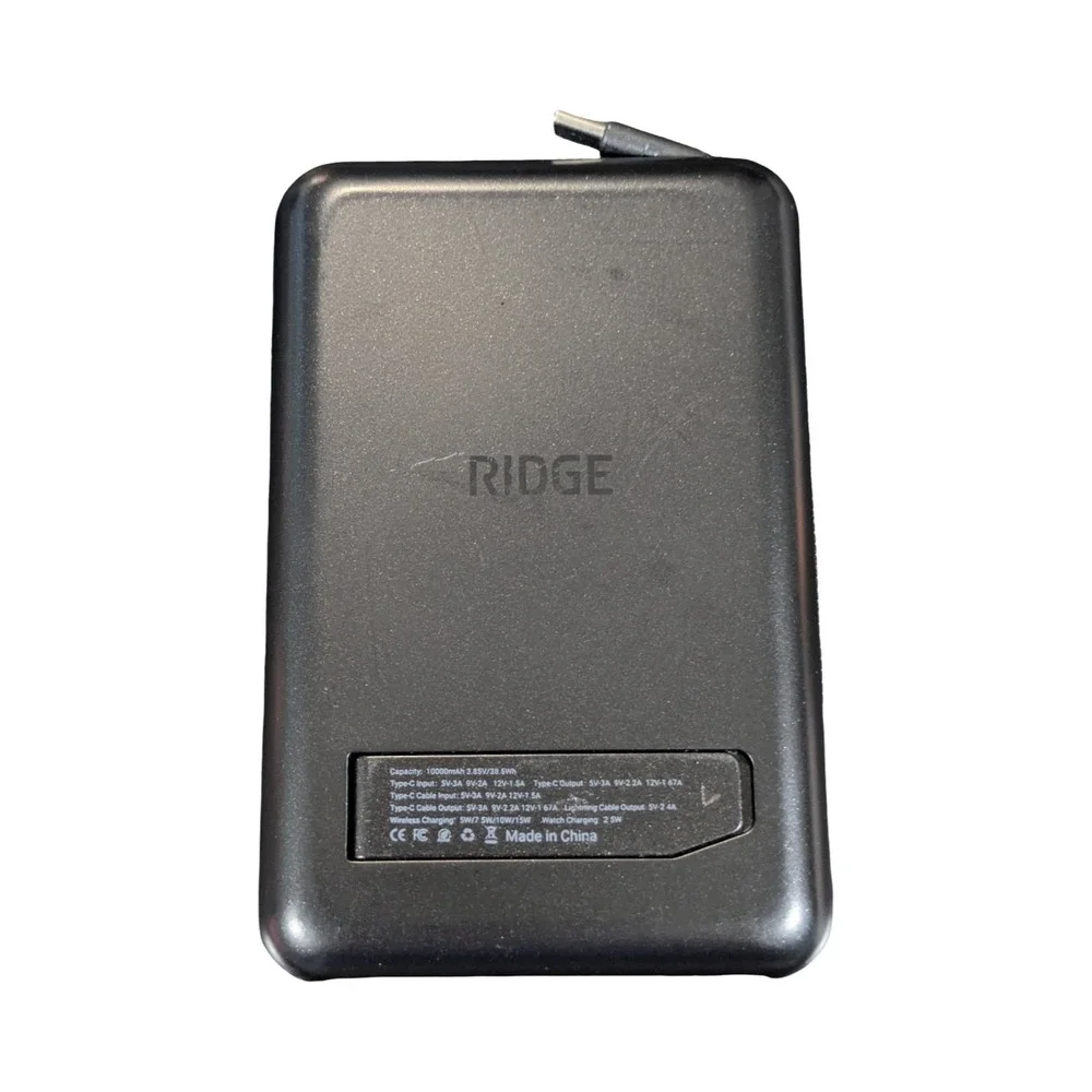 Pp1Uy The Ridge Wallet - MAGSAFE POWER BANK 10,000 mAh 20w 5-in-1 - Blk, Read⬇️
